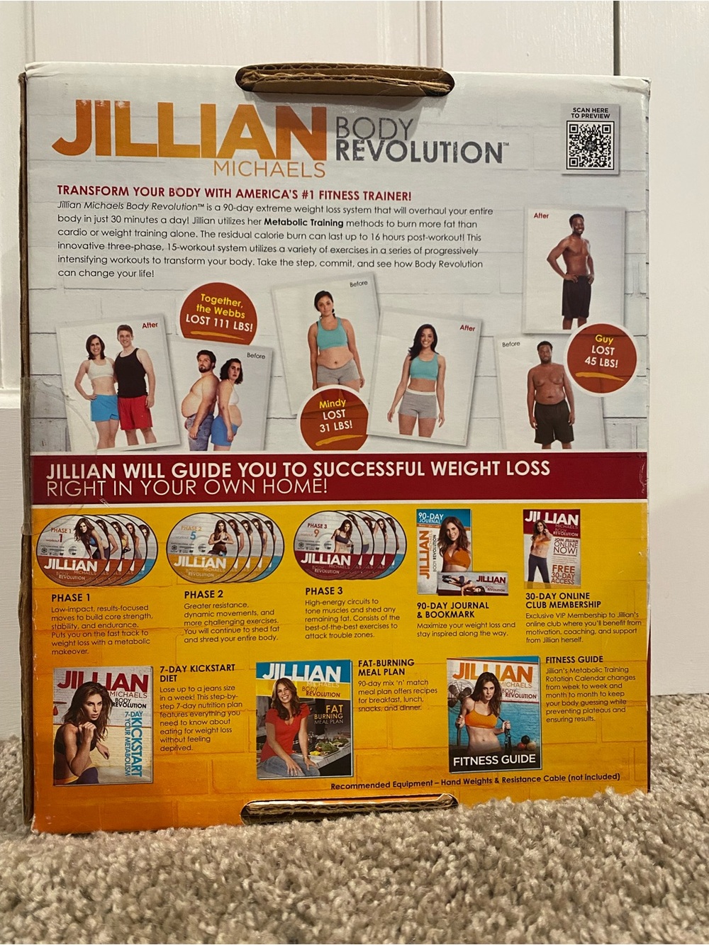 Jillian Michaels Body Revolution Fitness System - White & Orange